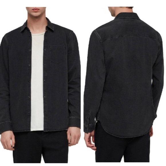 All Saints Other - All Saints Slim Fit Brenner Shirt Size M